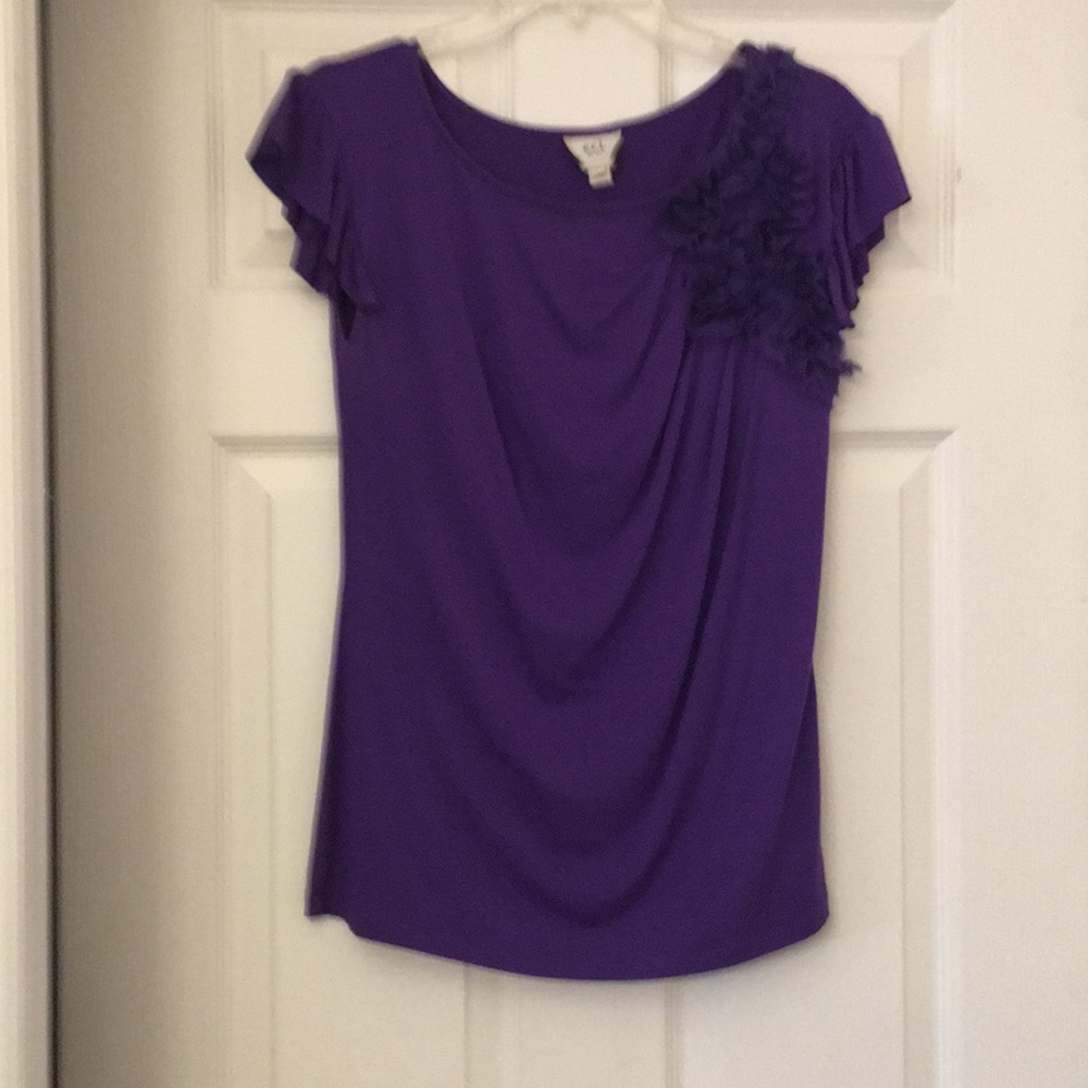 ECI New York purple sleeveless shirt